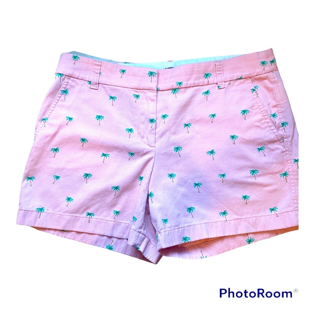J Crew Palm Tree Embroidered Shorts